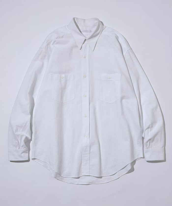 Oversized Classic Regular Collar Chambray Shirt Long Sleeve