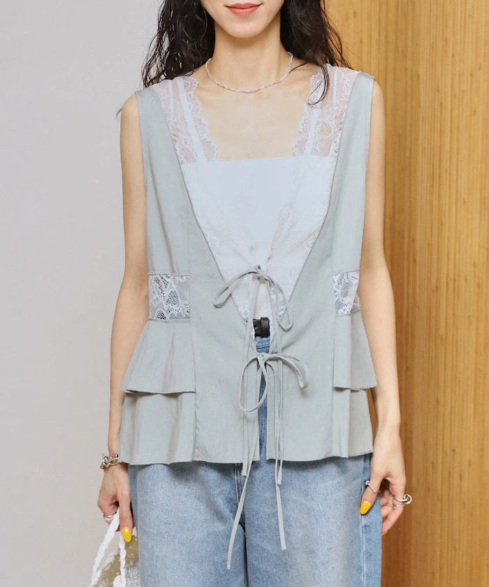 Switch Race Vintage Satin Ribbon Vest [Limited Release]