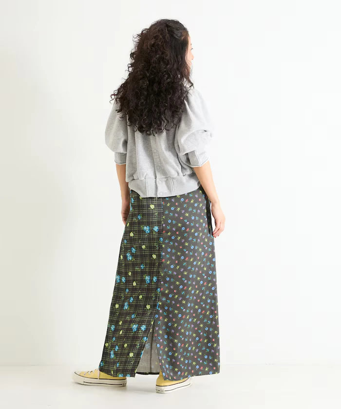 Floral Satin Skirt