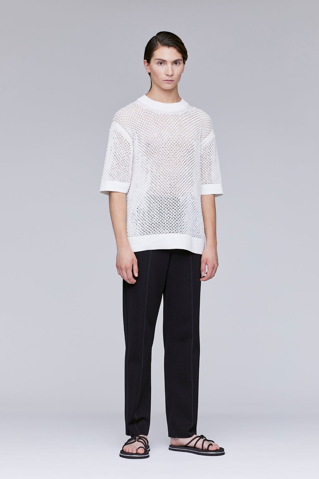 TC LATTICE SHORT SLEEVE TOP