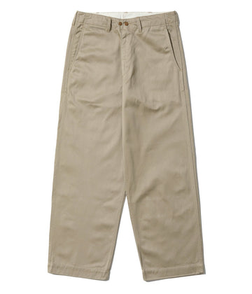 MODUCT BAGGY TROUSERS, COTTON, KHAKI, TYPE-Ⅰ