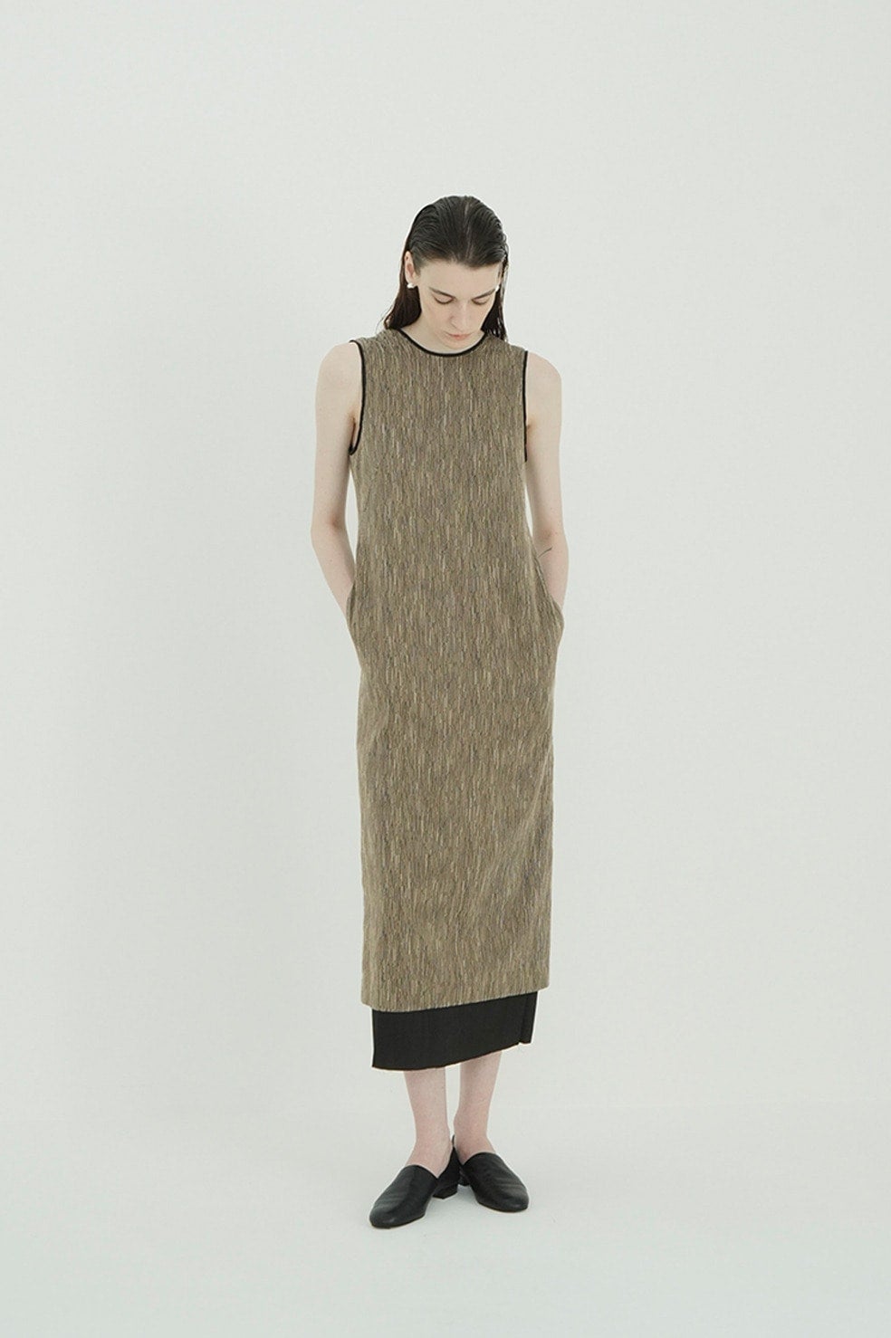 CREPE JACQUARD STRAIGHT ONEPIECE