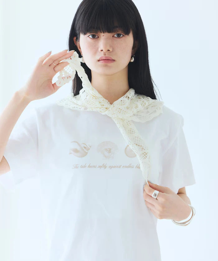 Comfortable Shell Print Crew Neck T-Shirt