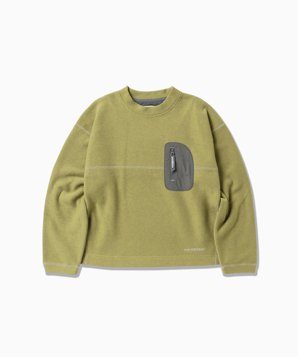 PE warm pile crew neck