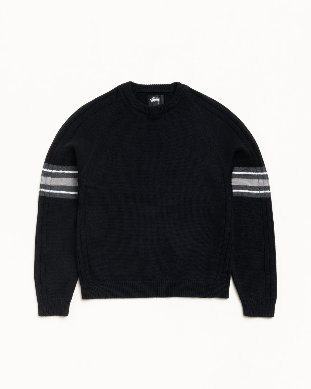 STRIPE RAGLAN CREW