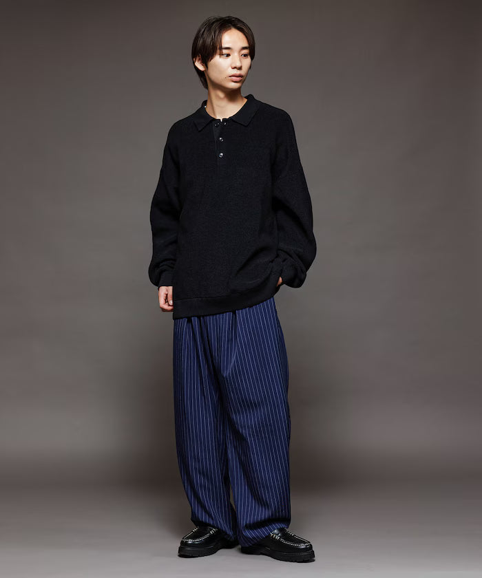 Relaxed Fit Cable Knit Polo Color Knit [Limited Release]