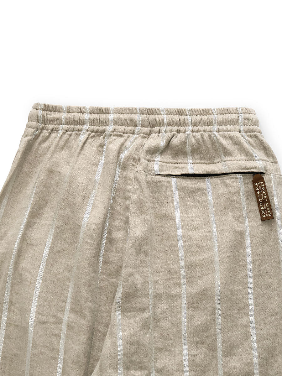 Linen Glitter Frill Stripe Easy...