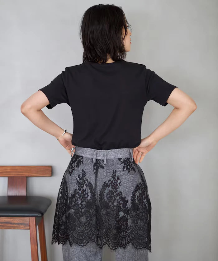 Many Button Cotton Modal Short Sleeve T-Shirt