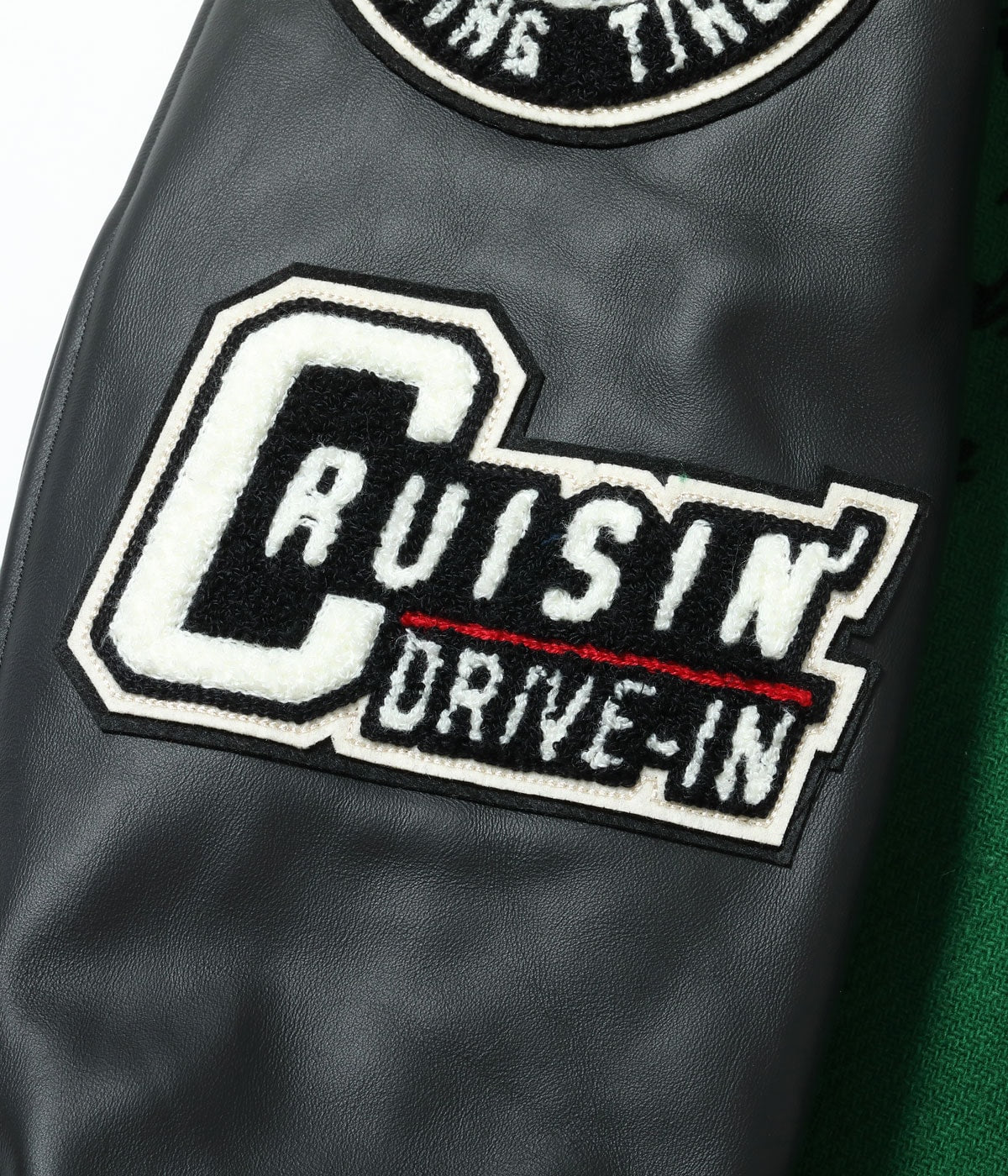 30oz. WOOL MELTON AWARD JACKET “CRANK BUSTERS” (GREEN)