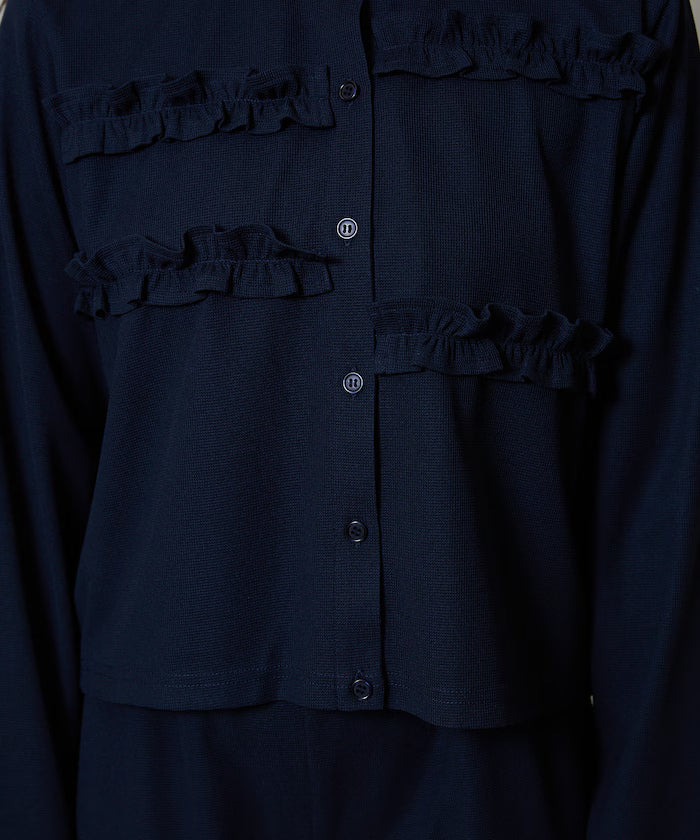 Frill Design Cardigan Short Pants Set Up Limited Release