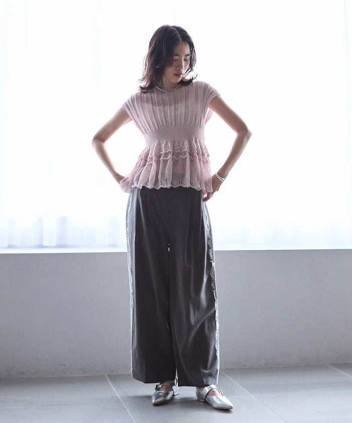 Japan Made Whole Garment Peplum Top
