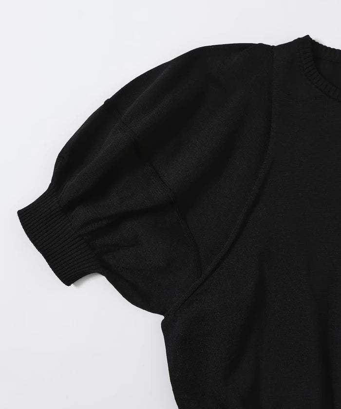 Japan Made Whole Garment Puff Sleeve Top