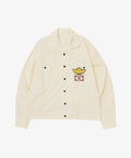 rib blouson deadstock neon yellow stripe