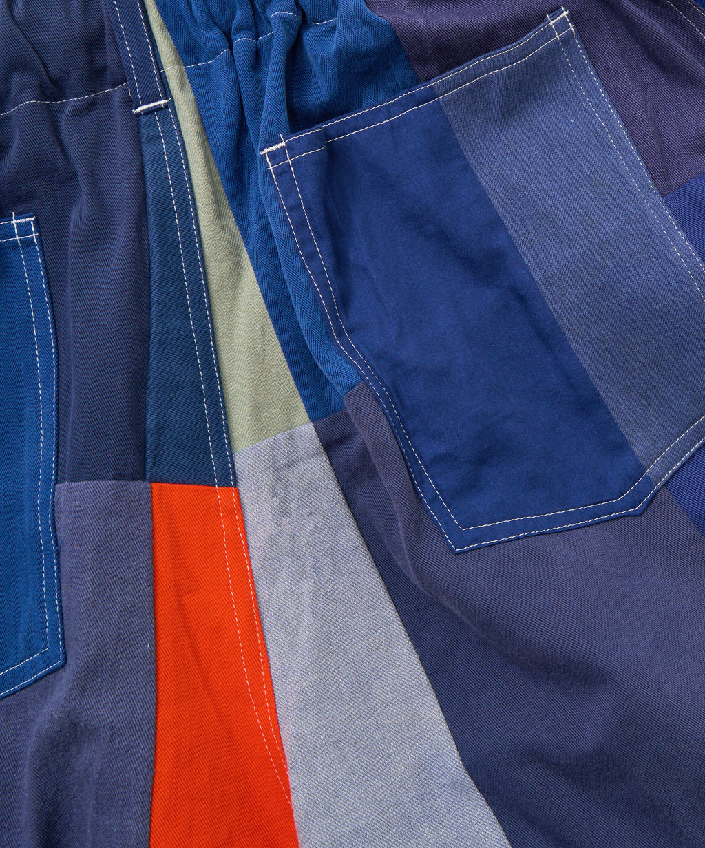 circular shorts bleu de travail five