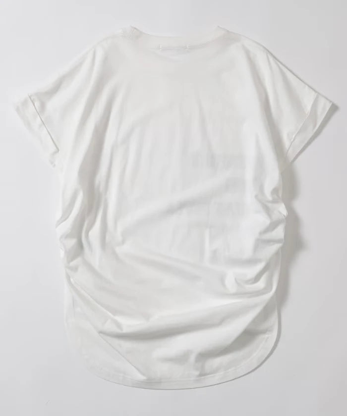 Organic Cotton Shirring Logo T-Shirt