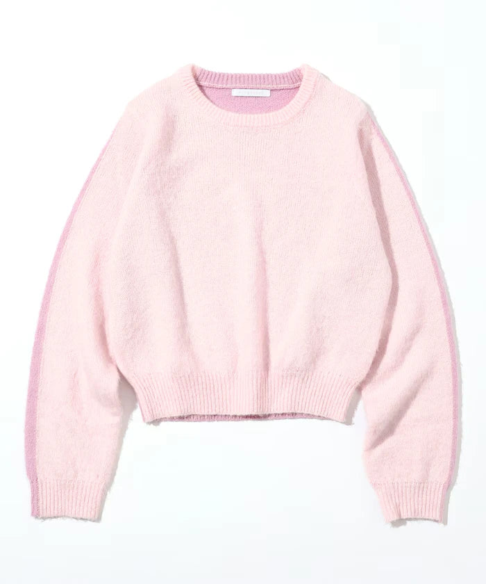 Alpaca Blend Bicolor Knit Pullover