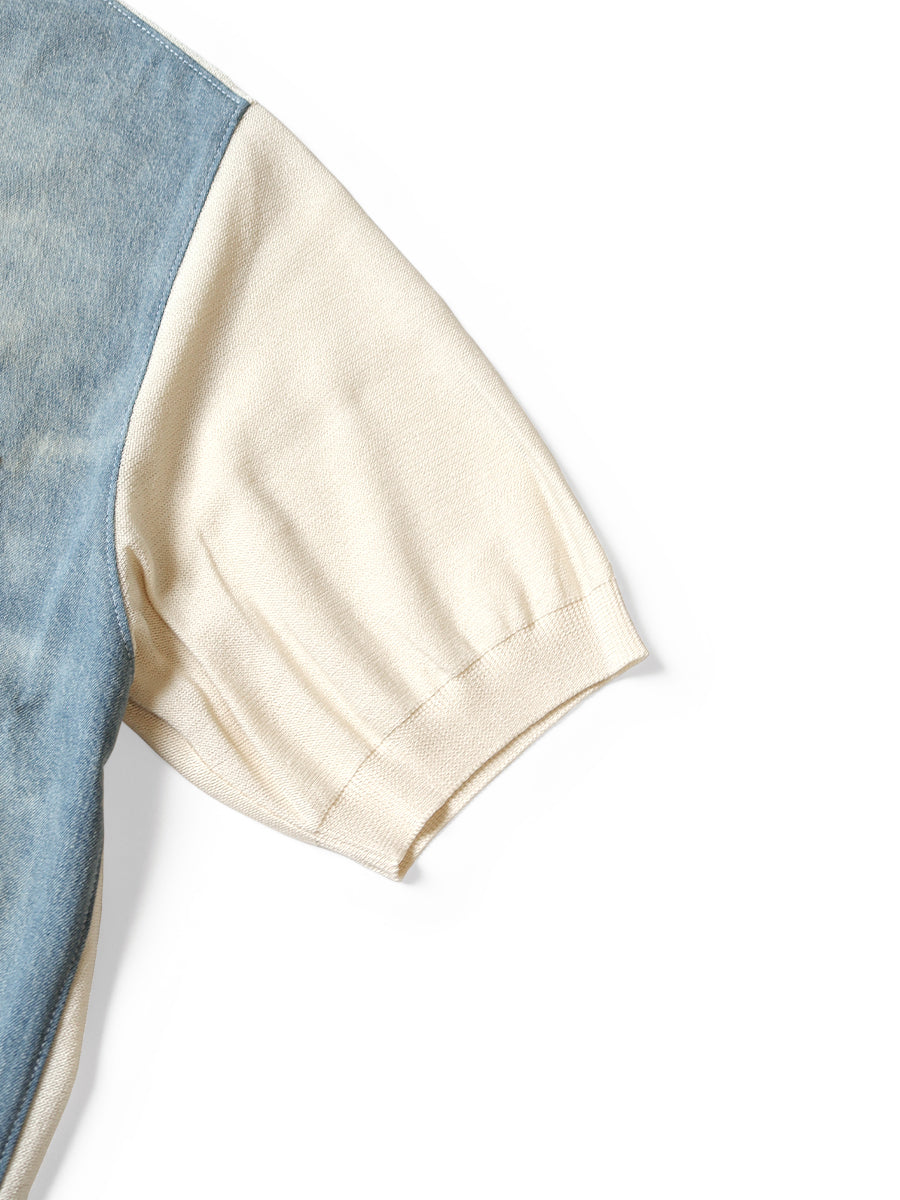 Knit x 8oz Denim Coverall Polo