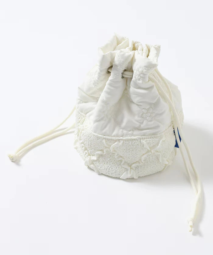 Flower Quilt Patchwork Drawstring Bag