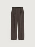 LIGHT WOOL MAX GABARDINE TWO-TUCK SLACKS