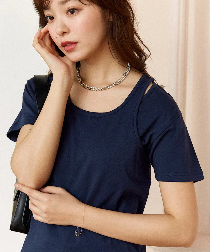 <Set Item> Tank Top Layered T-Shirt Limited Edition