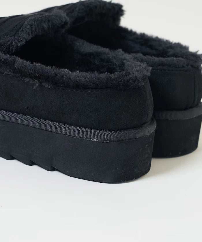 Thick-soled eco-fur loafers