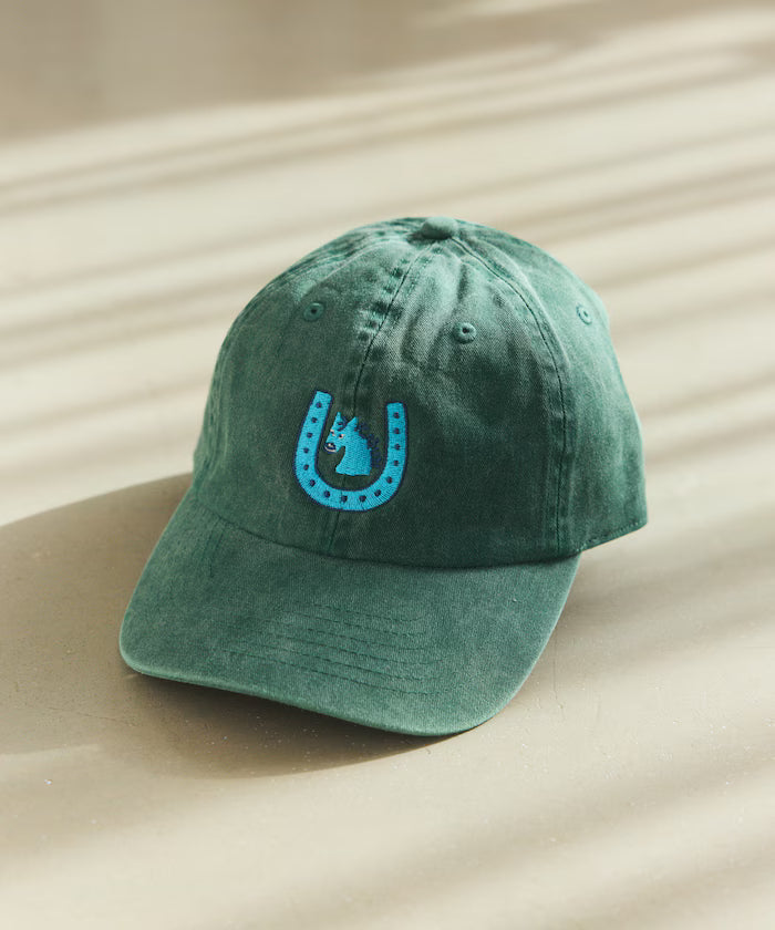TOYAMEG Kaiun Horse Cap One Point Pigment Embroidery Cap