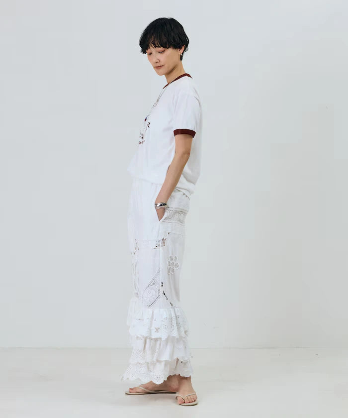 vintage lace tablecloth remake easy pants