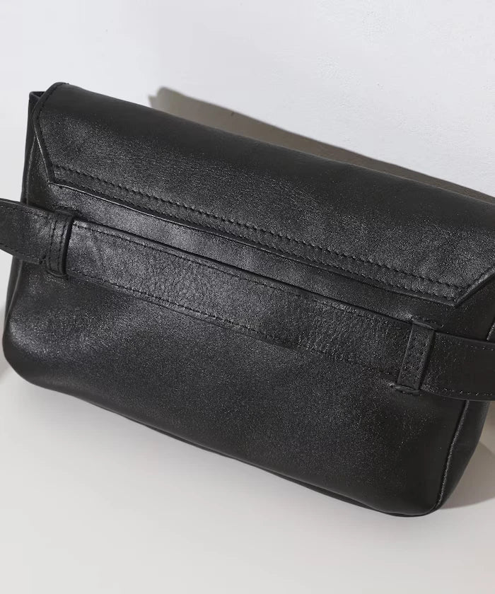 Leather Waist Pouch / Cowhide / Water-Repellent Leather