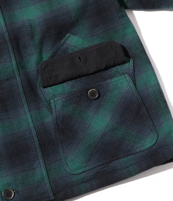 OMBRE PLAID HEAVY FLANNEL HUNTING JACKET