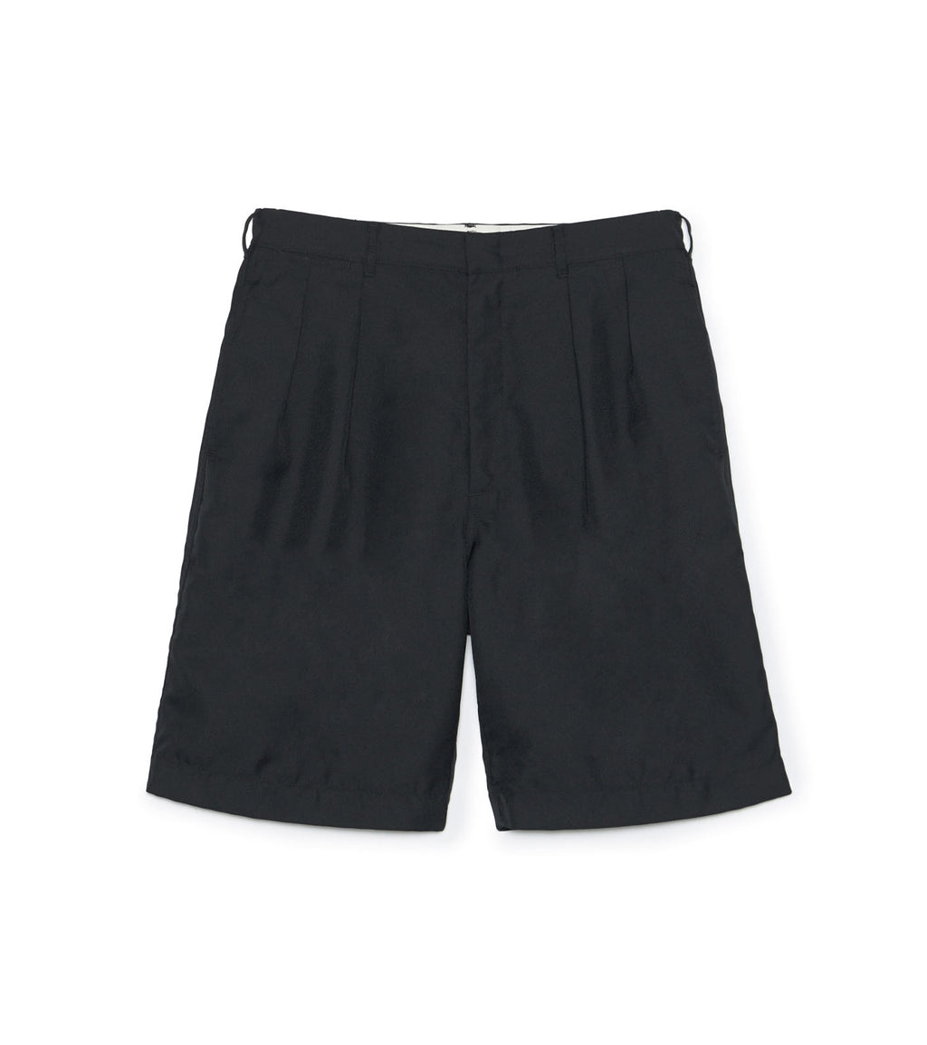 Polyester Twill Double Pleated Shorts