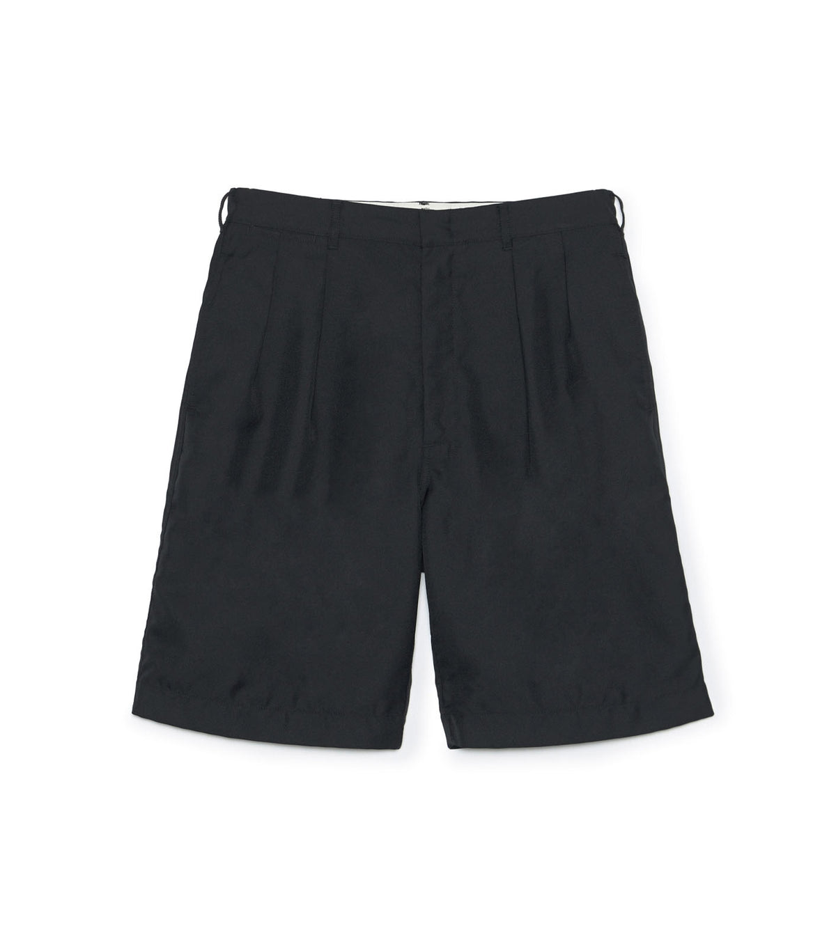 Polyester Twill Double Pleated Shorts