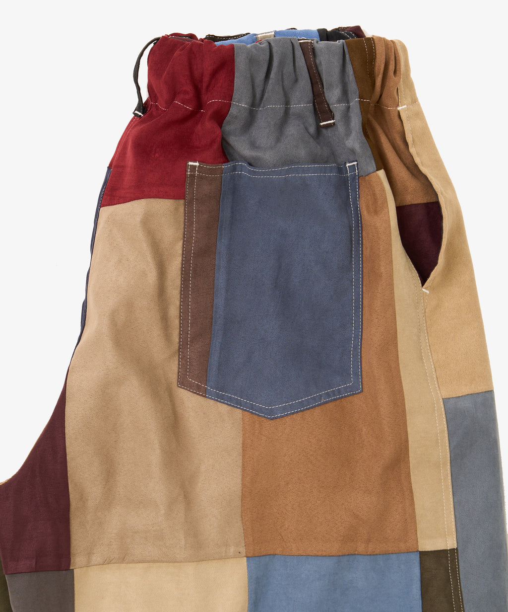 circular pants faux suede two