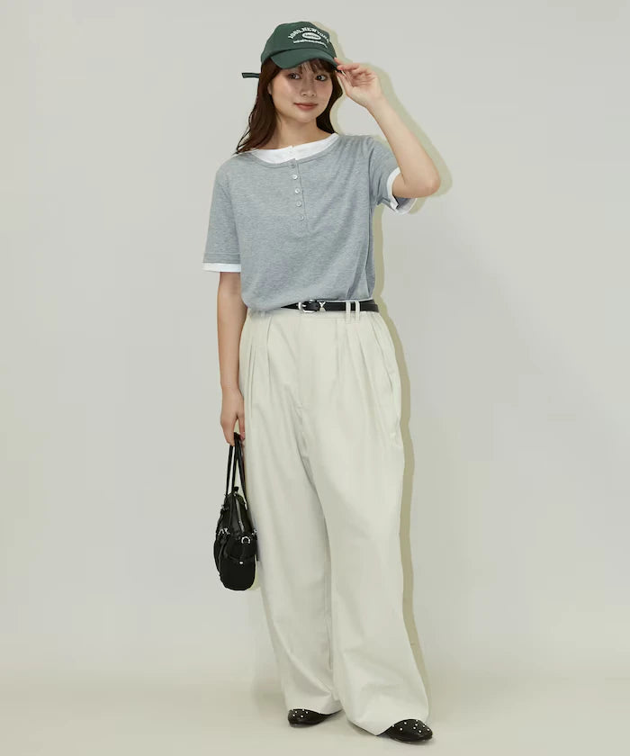 Color Tuck Slacks Pants Limited Release