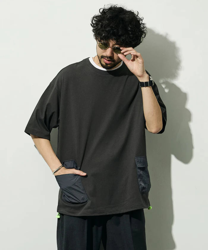 6 Ounce Side Pocket Spindle Short Sleeve T-Shirt / Big Silhouette