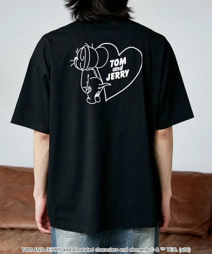 <Functional Material> TOM AND JERRY Heart Graphic T-Shirt Limited Edition