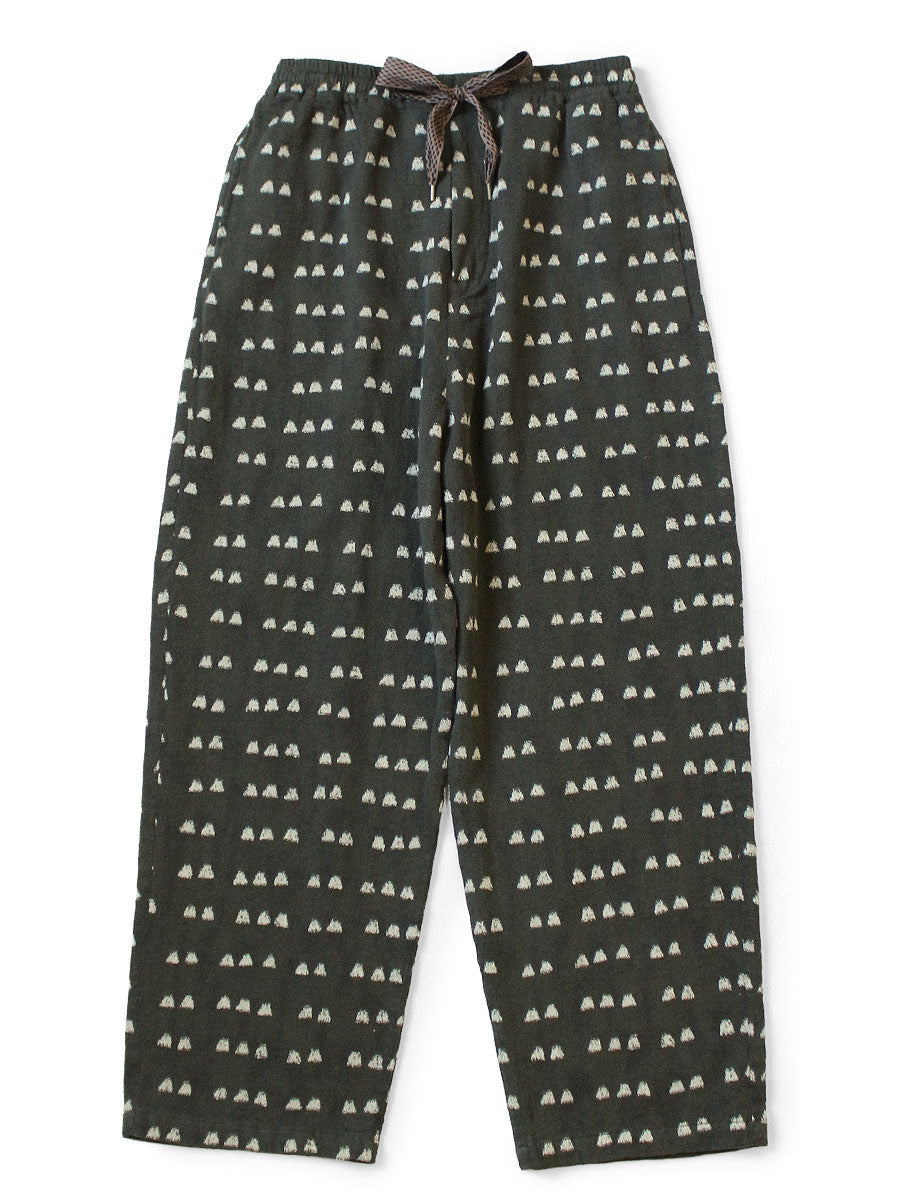Cotton Iris Pattern Easy Pants