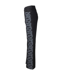 Snake Loop Denim Flare Pants