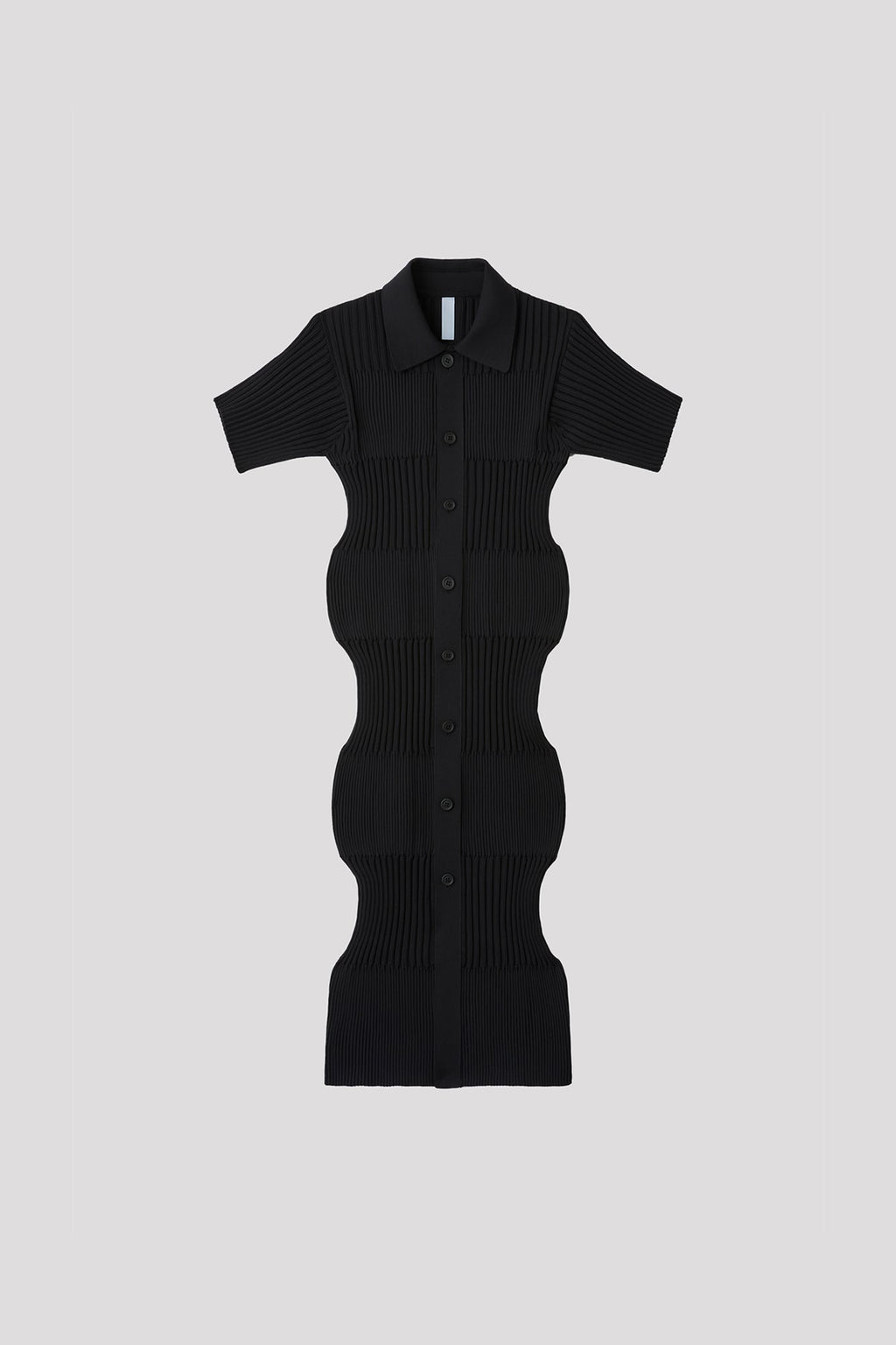 FLUTED SHORT SLEEVE SHIRT DRESS