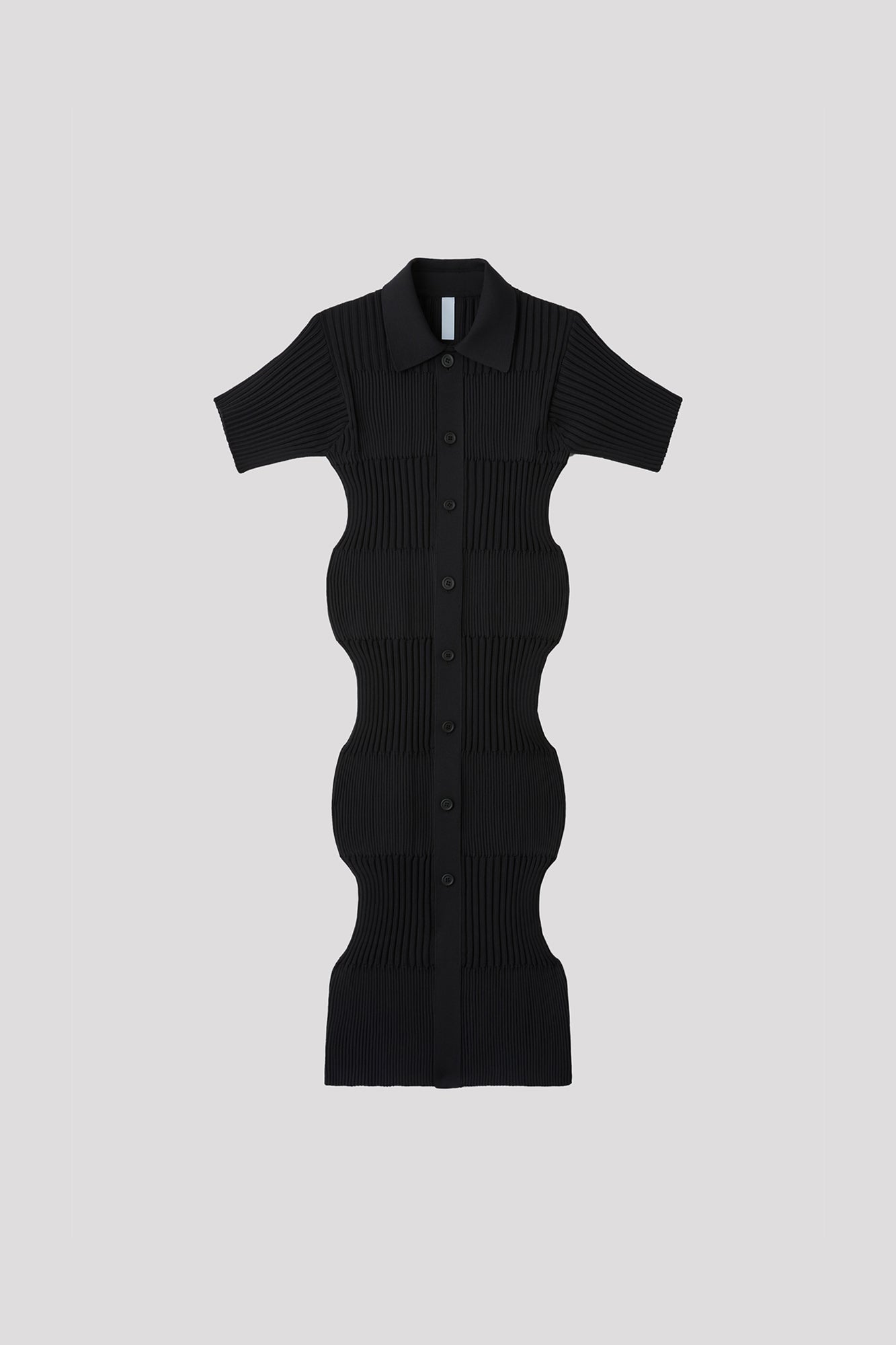 FLUTED SHORT SLEEVE SHIRT DRESS