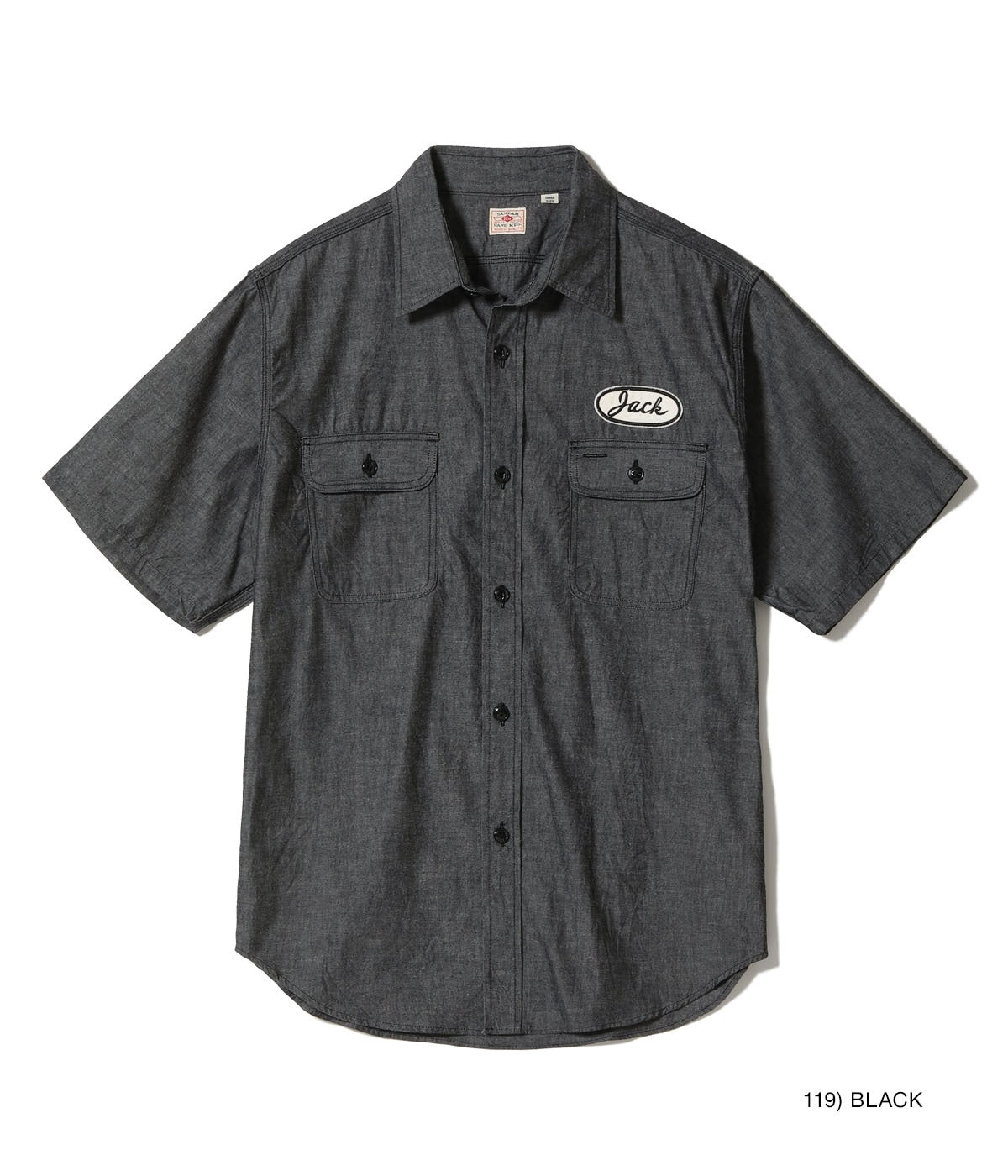 Chambray Work Shirt with Chain Embroidered