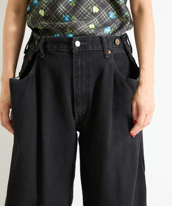 Vintage Remake Tuck Denim Pants
