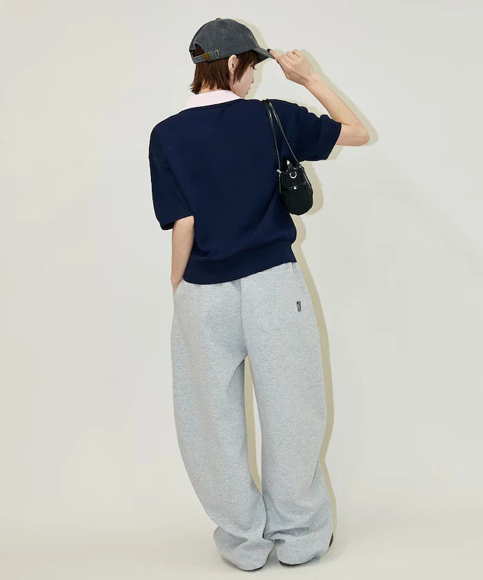 Color Scheme 2-Panel Collar Short Sleeve Knit Polo Shirt Limited Edition