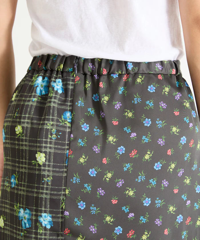 Floral Satin Skirt