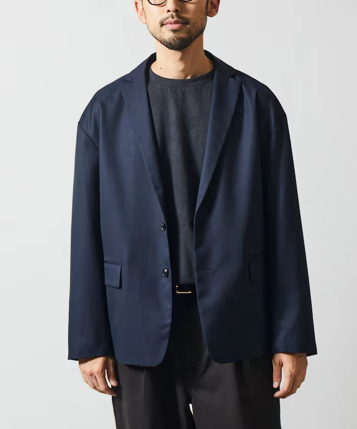 Sleeve-Contrast Tailored Jacket / Relaxed Fit