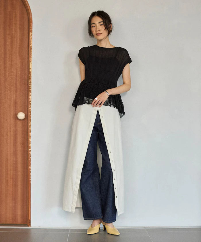 Japan Made Whole Garment Peplum Top