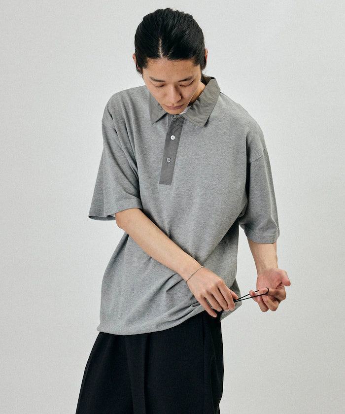 Big Silhouette Spindle Short Sleeve Tech Polo