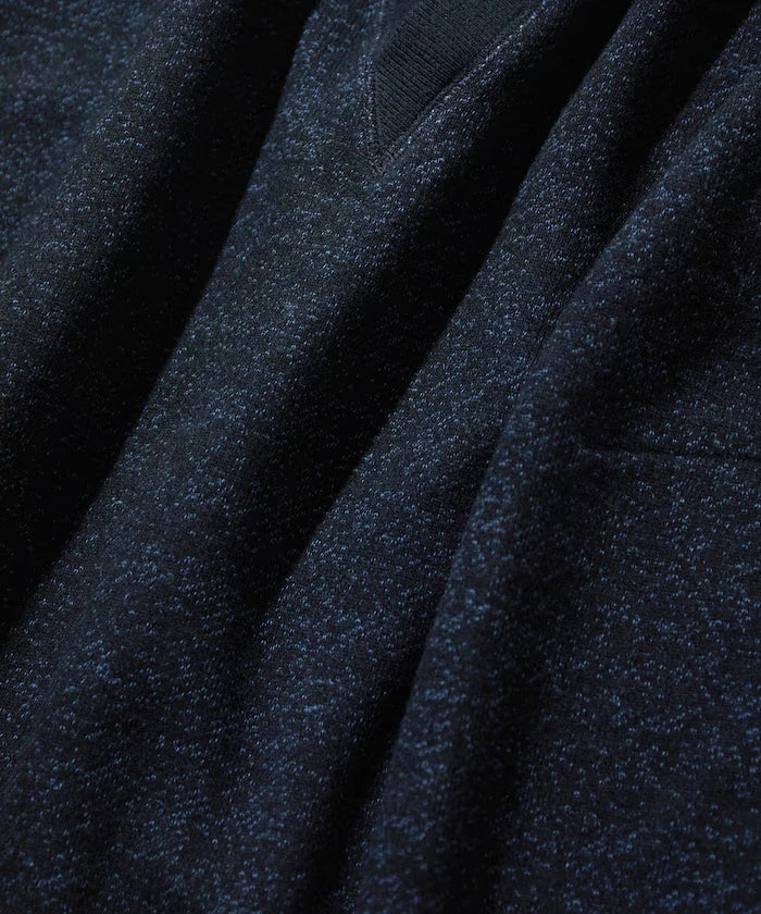 Merino Wool＋Cotton Loop Back V-neck Sweatshirt