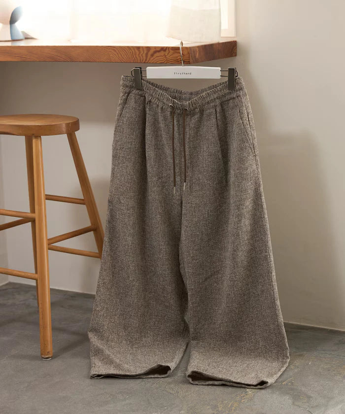 Dry Touch Summer Tweed Spindle Easy Wide Pants