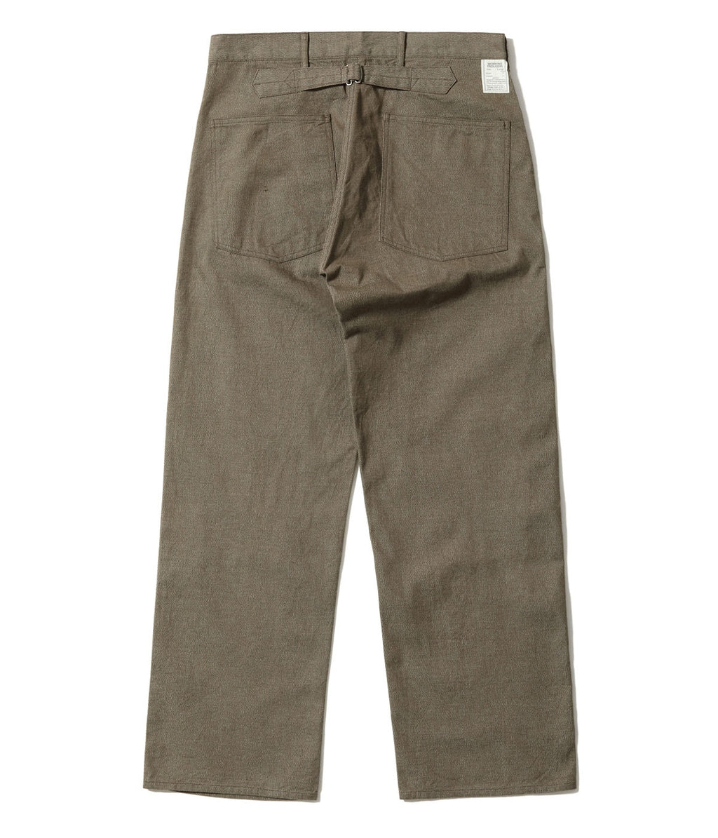 TROUSERS, WORKING, BROWN DENIM