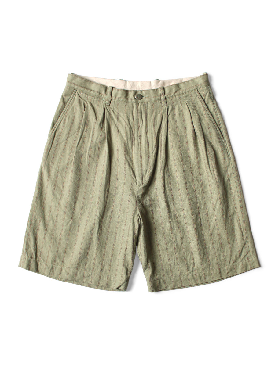 Cotton Linen Gibson Stripe IVY Short Pants